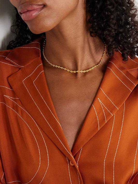 Image of Necklaces. Product name - Classic Gold Vermeil Necklace in Multi colour by brand - Sophie Buhai