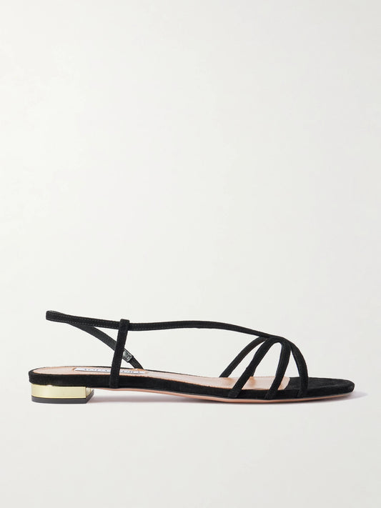 Talk To Me Suede Slingback Sandals