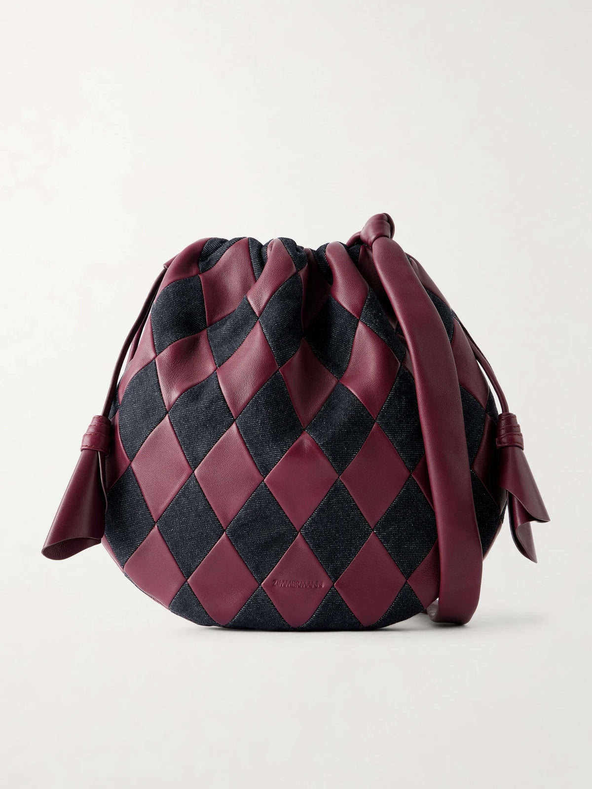 Zimmermann Cloud 91 Leather And Denim Shoulder Bag