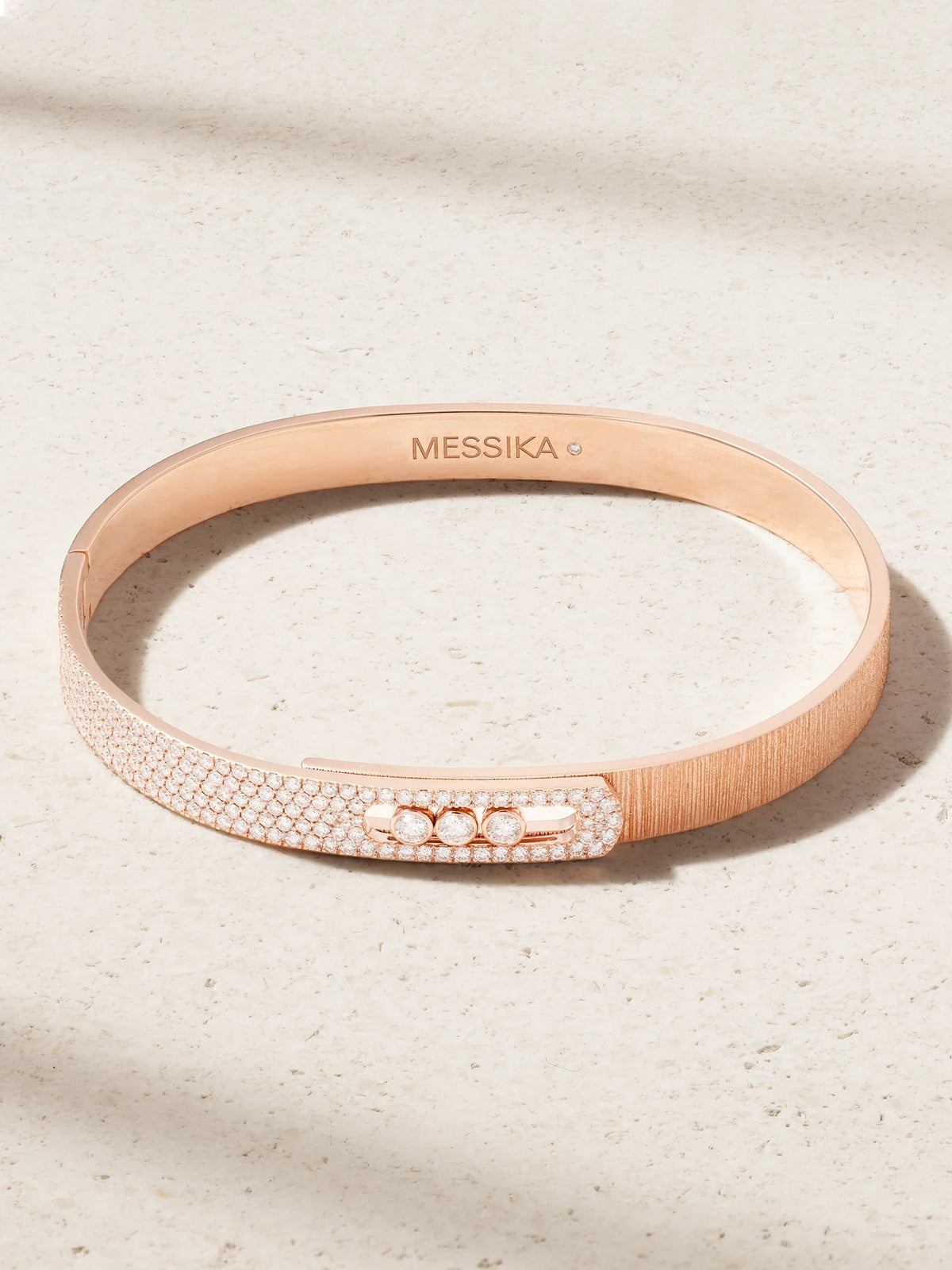 Move Noa Ciselé 18-karat Rose Gold Diamond Bangle