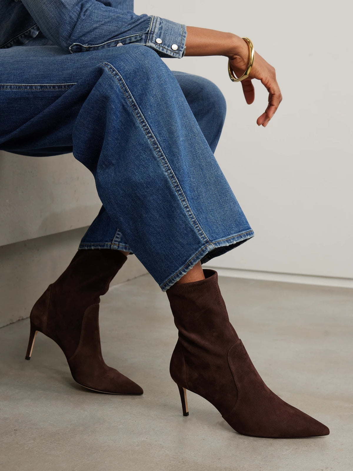 Weitzman Stuart Suede Ankle Boots