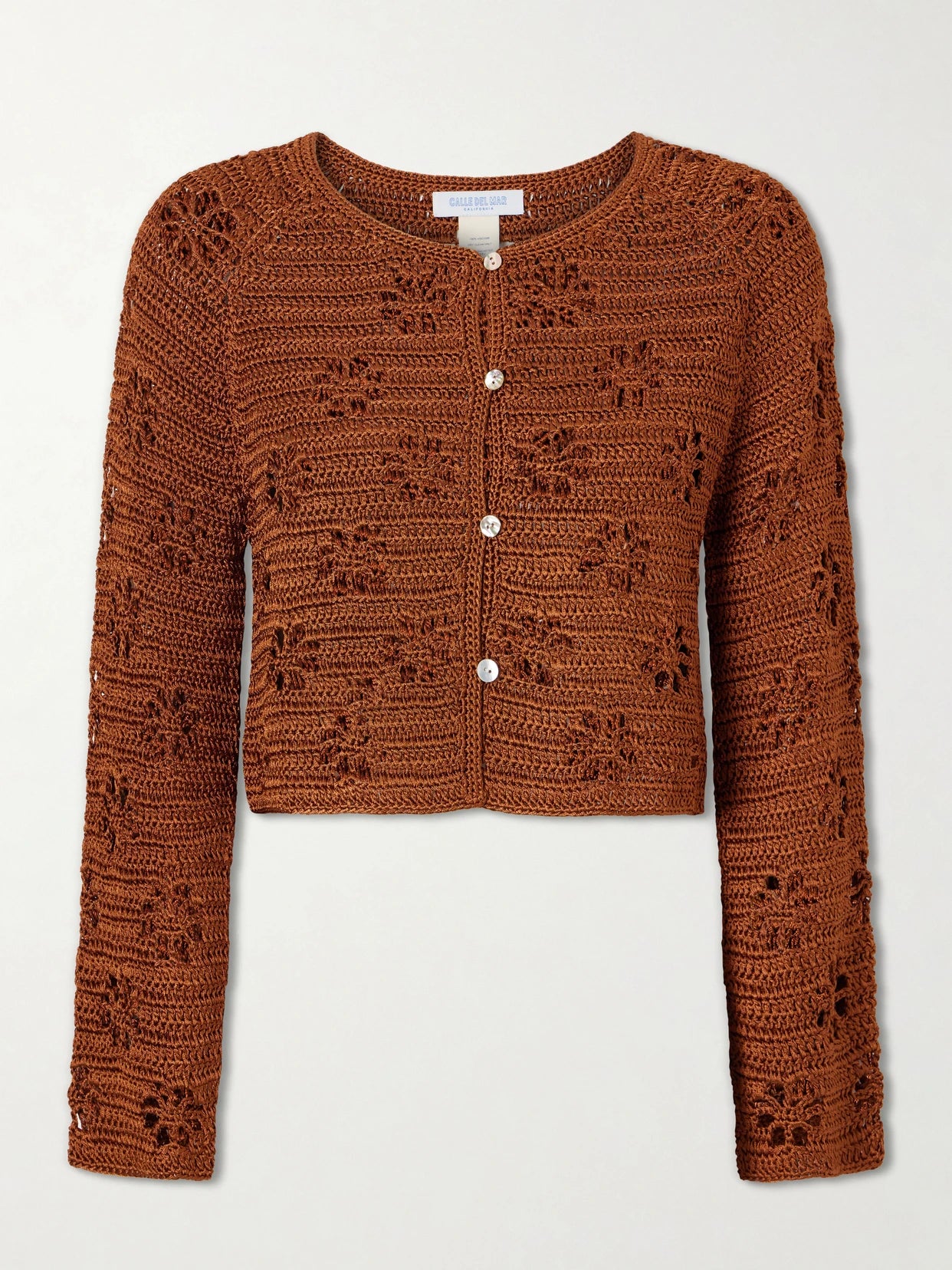 Cropped Crocheted Cardigan