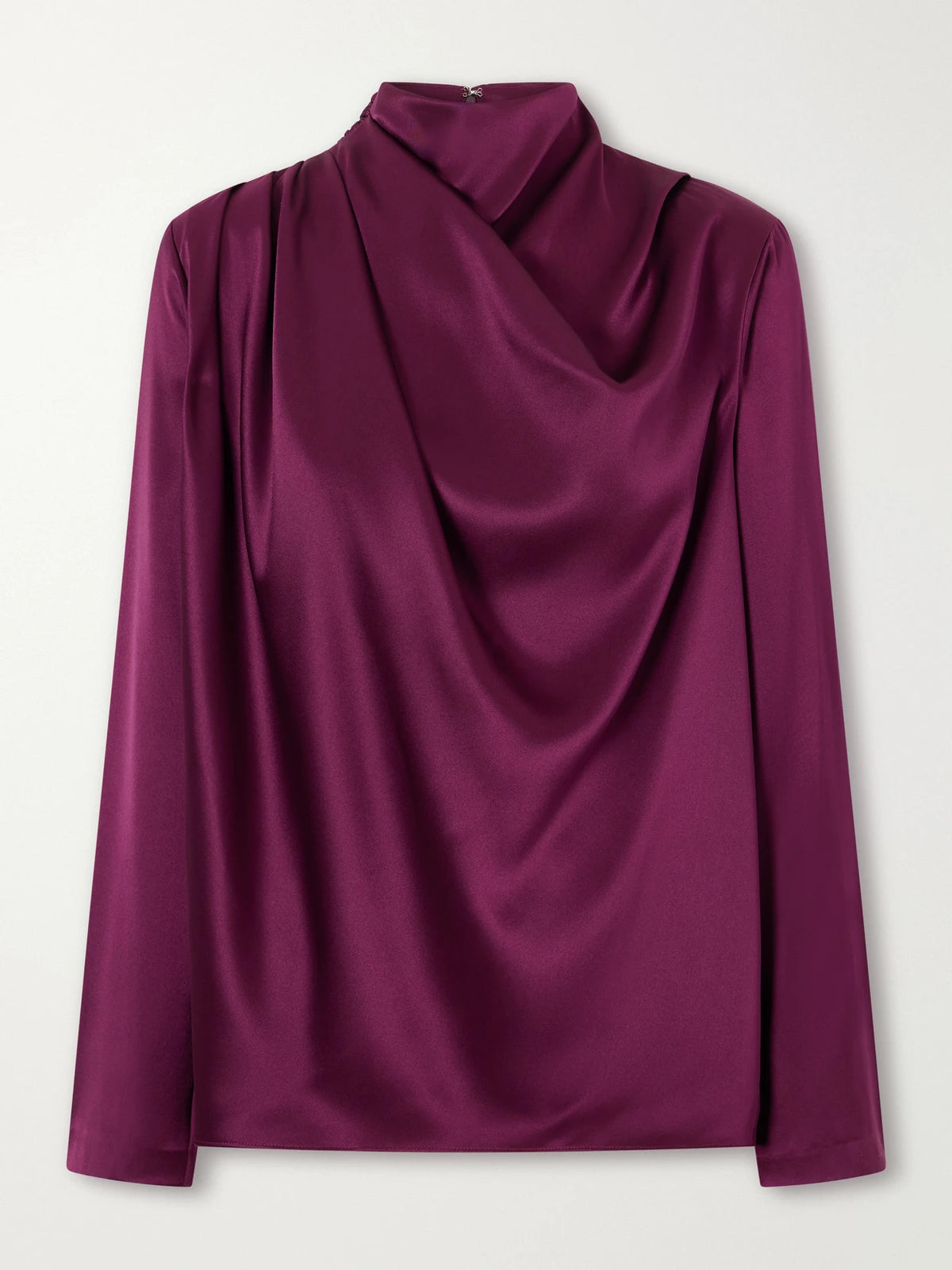 Heirlome Sybil Draped Silk-satin Blouse