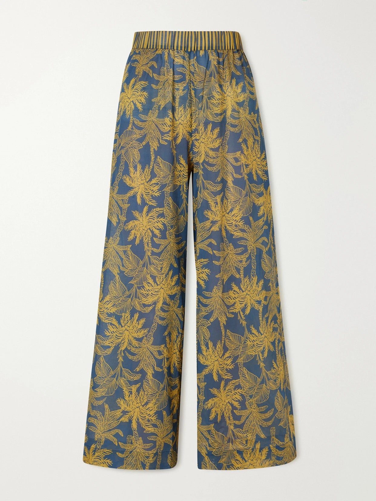 Itinerant Printed Cotton-voile Straight-leg Pants