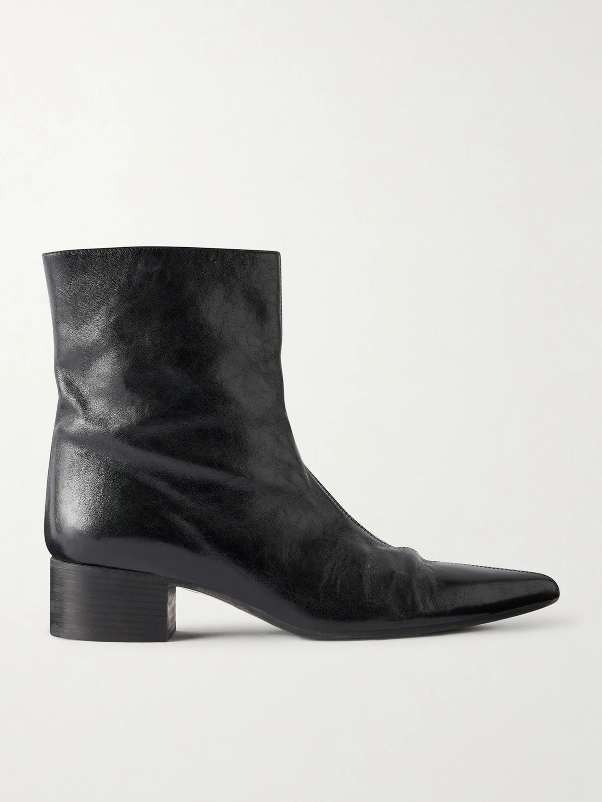 Andee Crinkled-leather Ankle Boots