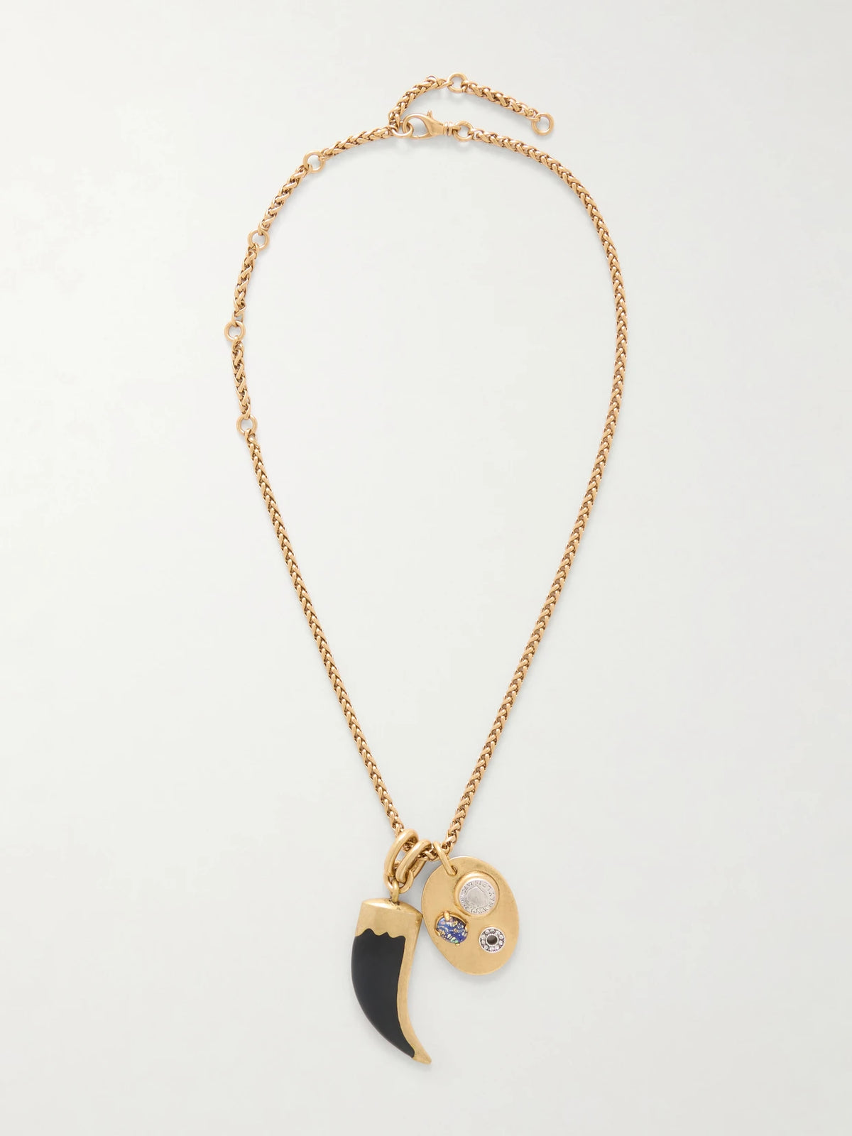 Arpelle Horn Of Plenty Gold-plated, Crystal And Enamel Necklace