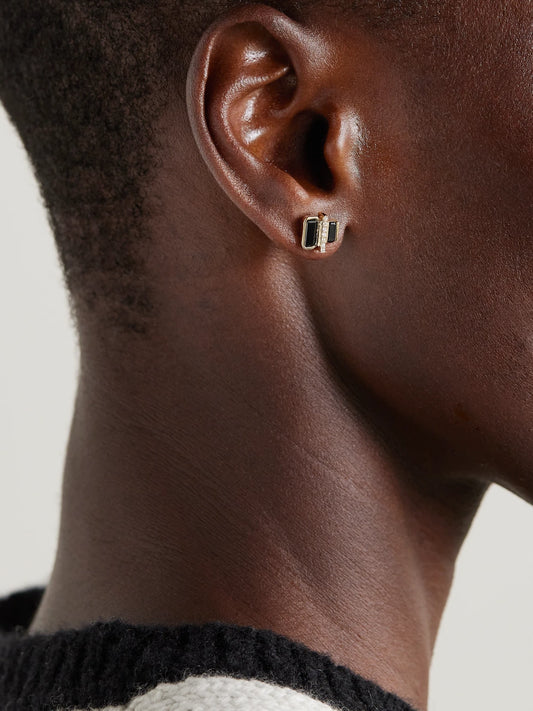 Image of Earrings. Product name - Cityscape 14-karat Recycled Gold, Spinel And Diamond Earrings in Multi colour by brand - Melissa Joy Manning