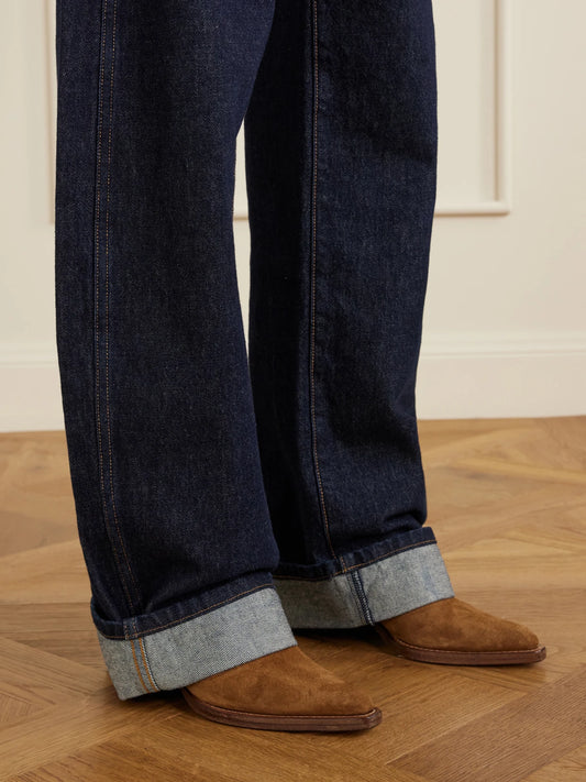 KHAITE Clive Suede Knee Boots