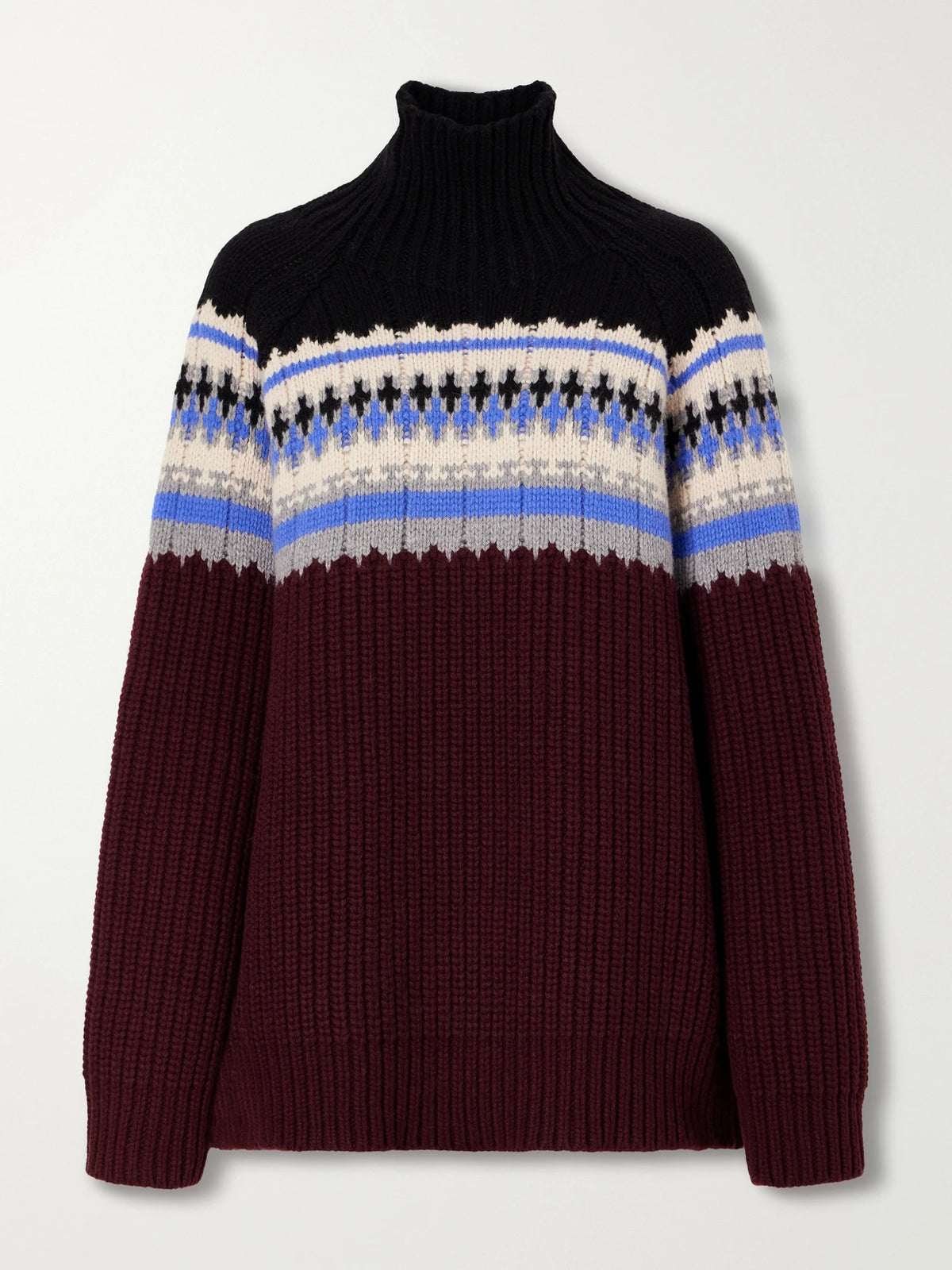 Dries Van Noten Fair Isle Wool And Cashmere-blend Turtleneck Sweater