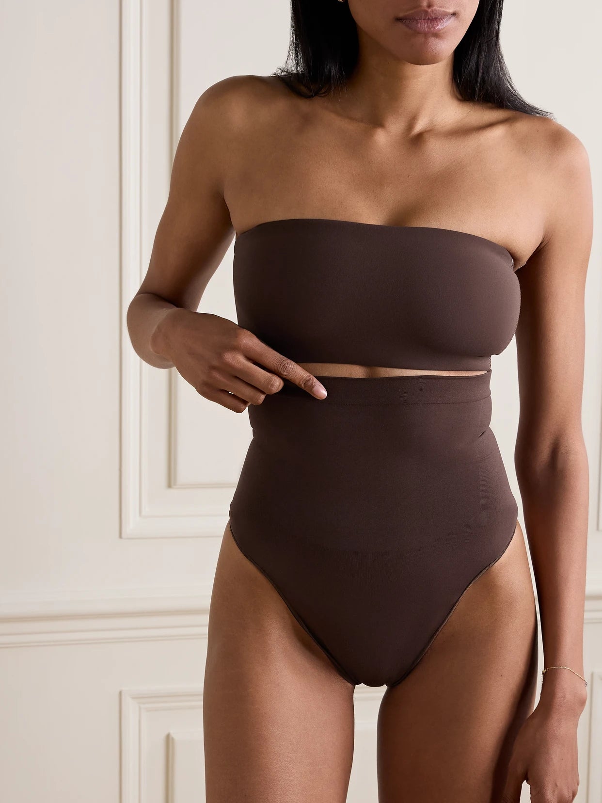 Seamless Sculpt High-waisted Thong - Cocoa