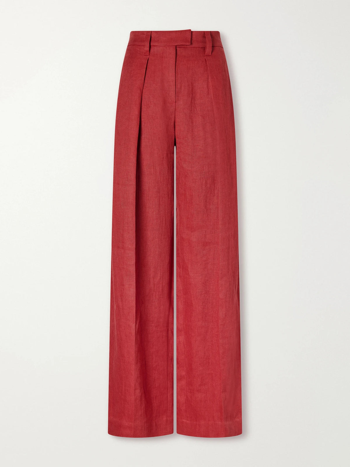 Brunello Cucinelli Pleated Linen-canvas Straight-leg Pants
