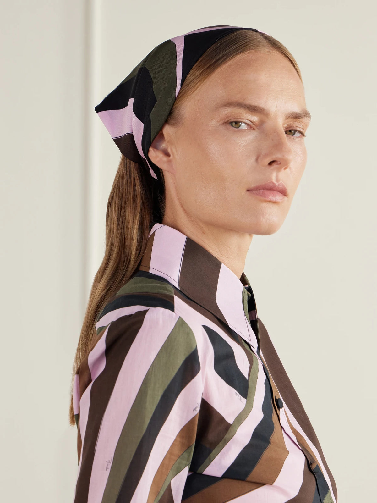 Image of Accessories. Product name - Printed Silk-twill Bandana in Multi colour by brand - PUCCI