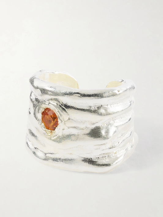 Orilla Sterling Silver And Sapphire Toe Ring