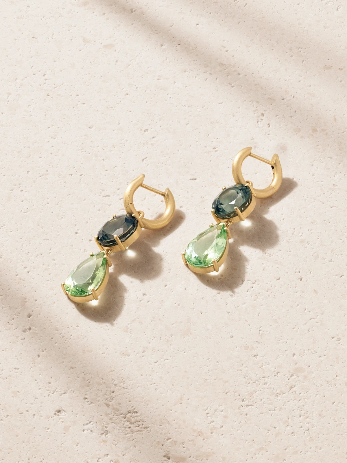 Gemmy Gem 18-karat Gold Tourmaline Hoop Earrings
