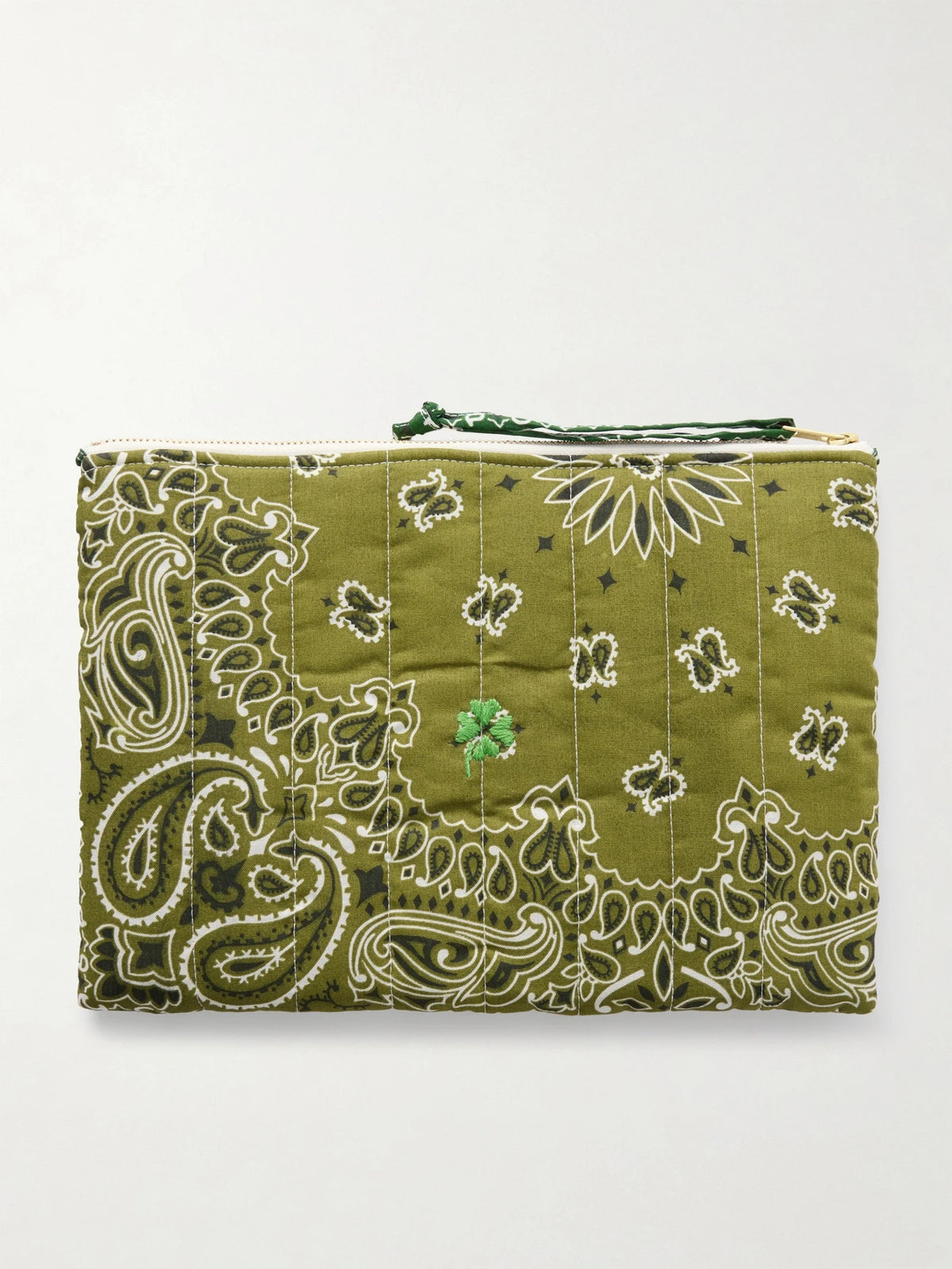 Bandana-print Quilted Cotton Pouch