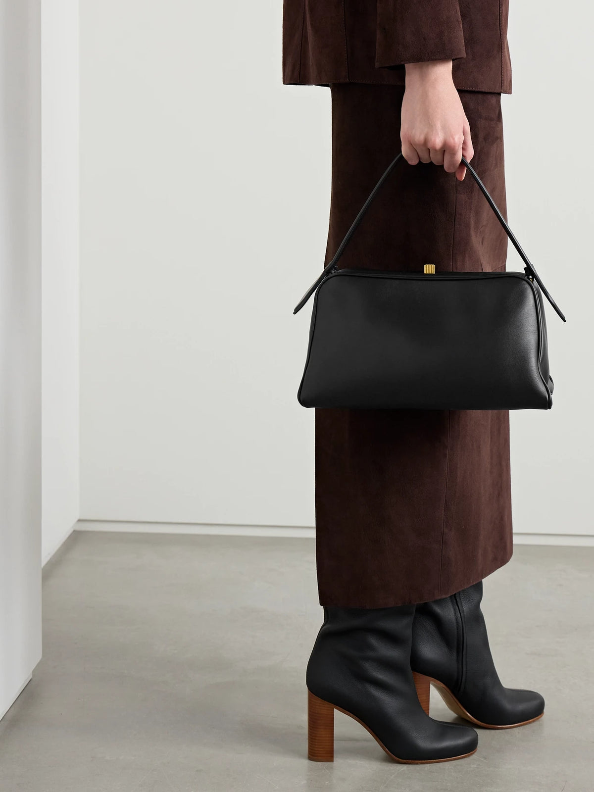 Image of Bags. Product name - Cate Leather Tote in Black colour by brand - KHAITE