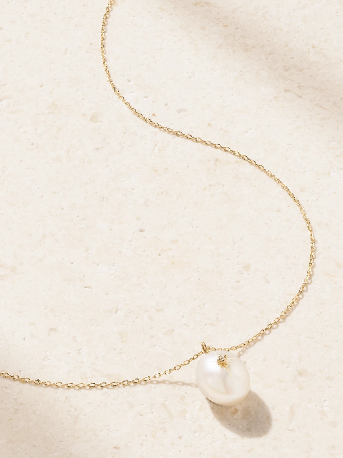 Mateo 14-karat Gold, Pearl And Diamond Necklace