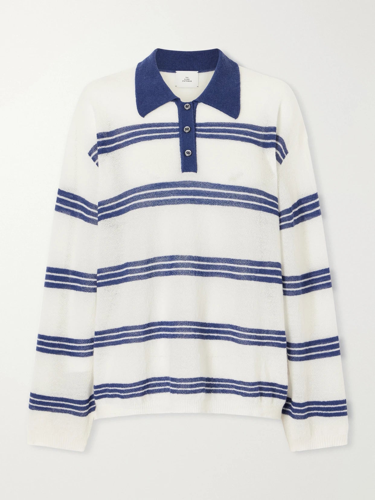 Striped Cashmere And Mohair-blend Polo Shirt