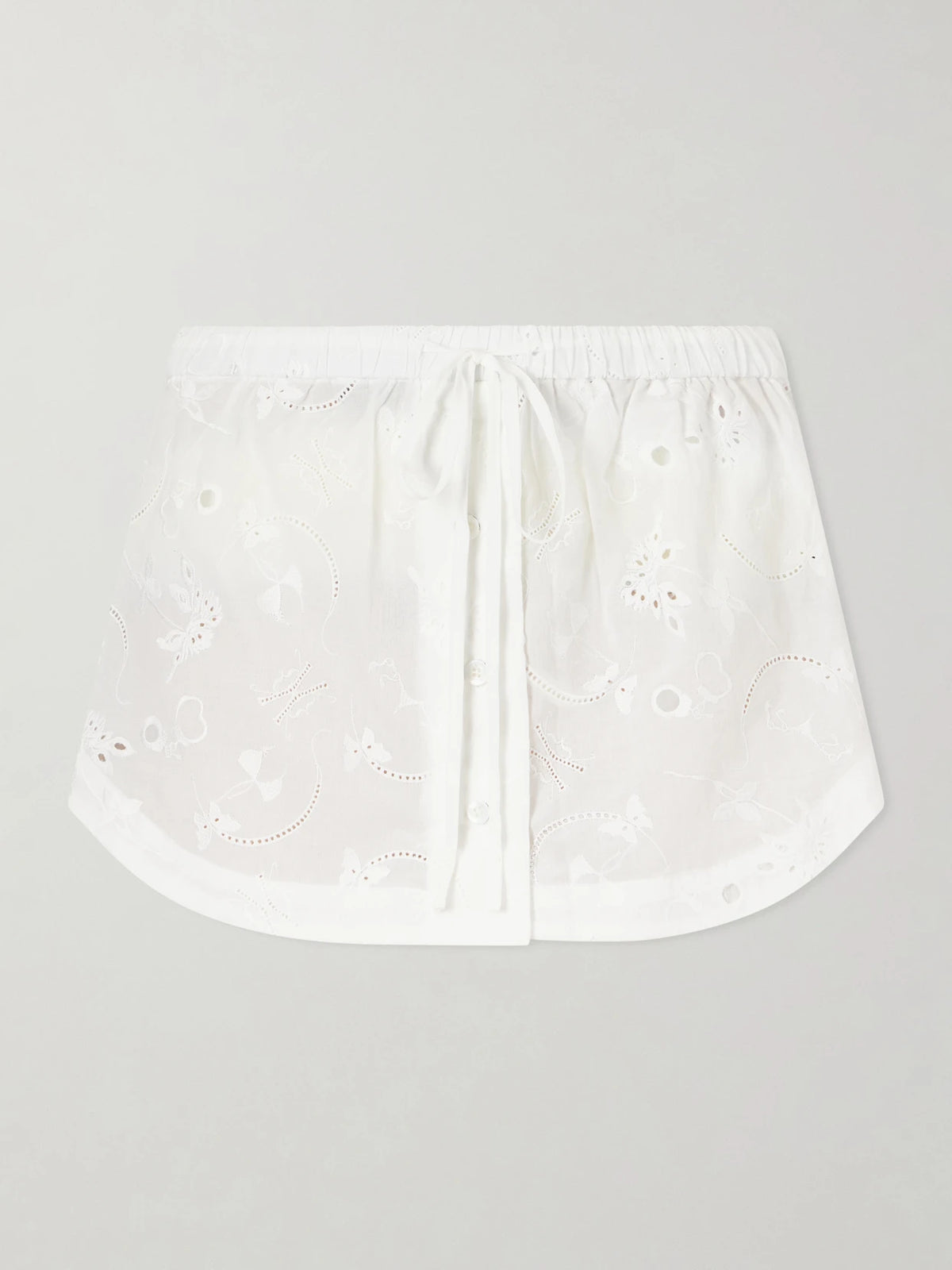Kiki de Montparnasse Simone Broderie Anglaise Cotton Mini Skirt