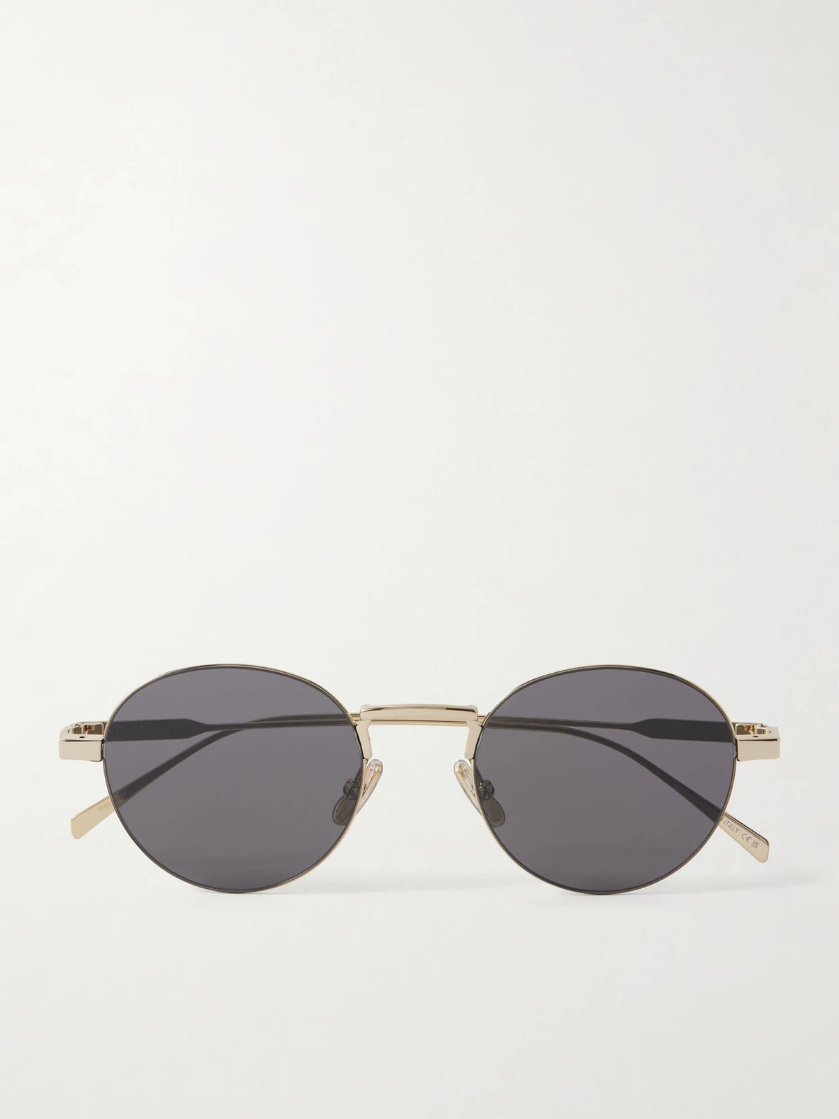 Oro Round-frame Gold-tone Sunglasses