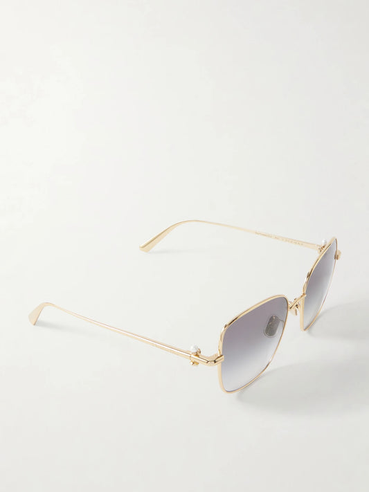 Diortribales S1u Square-frame Gold-tone Sunglasses