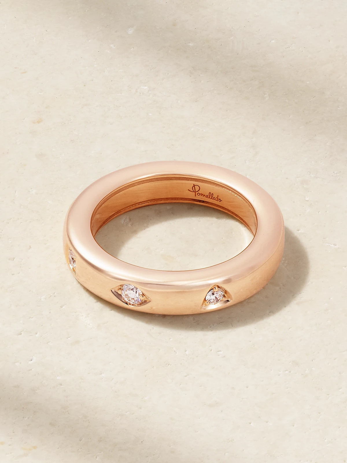 Iconica Extra Slim 18-karat Rose Gold Diamond Ring