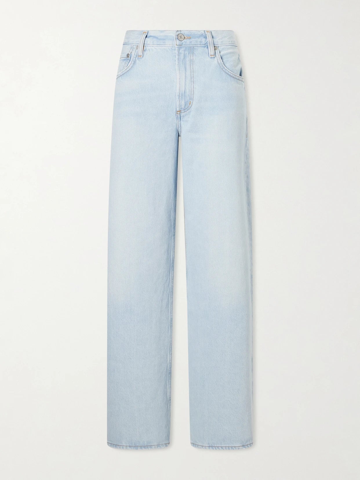 Image of Jeans. Product name - Lindz Mid-rise Straight-leg Jeans in Light denim colour by brand - Citizens of Humanity