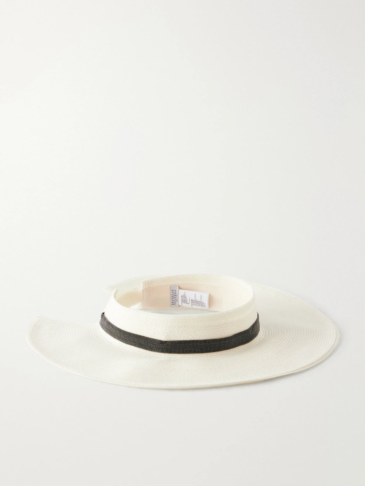 Bead-embellished Hemp-blend Hat