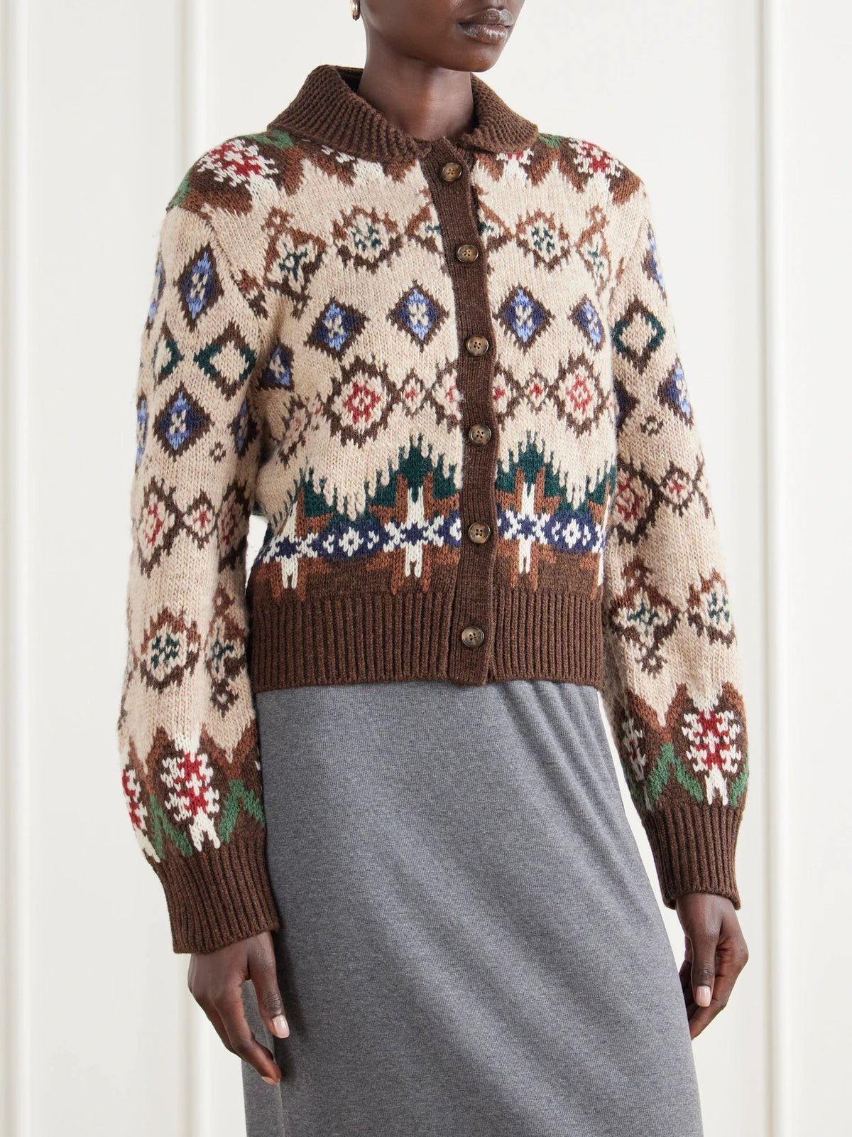 Polo Ralph Lauren Fair Isle Wool And Cashmere-blend Jacquard Cardigan