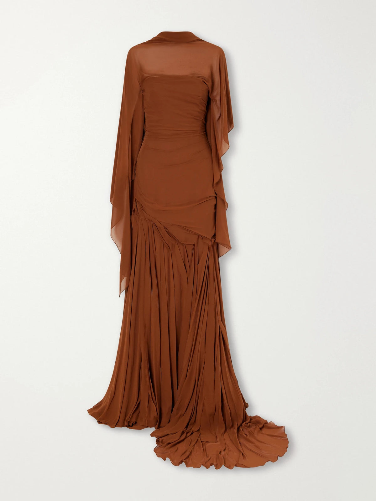 Marmar Halim Scarf-detailed Georgette Gown