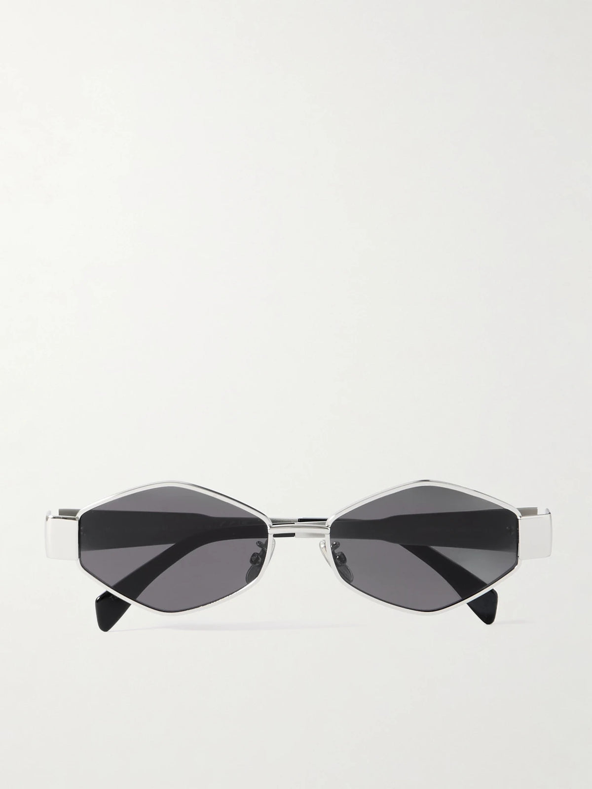Triomphe Hexagon-frame Silver-tone Sunglasses