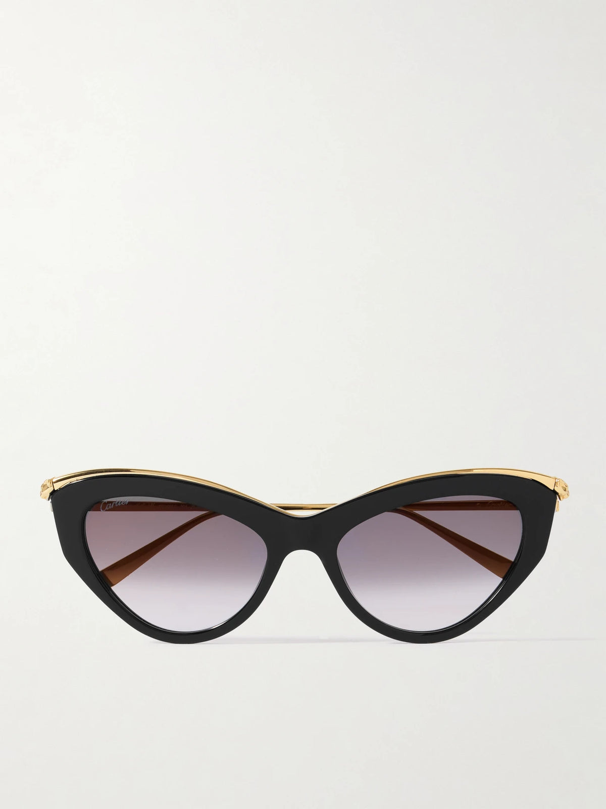 Panthère Classic Cat-eye Acetate And Gold-tone Sunglasses
