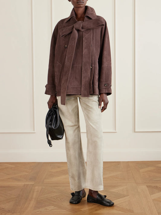Image of Flats. Product name - Toggle Embellished Leather Loafers in Black colour by brand - LOEWE