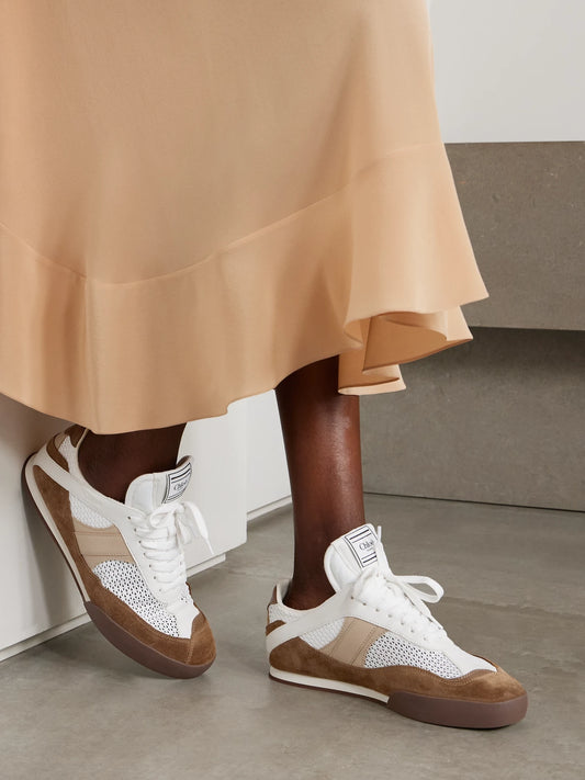 Kick Suede, Mesh And Leather Sneakers