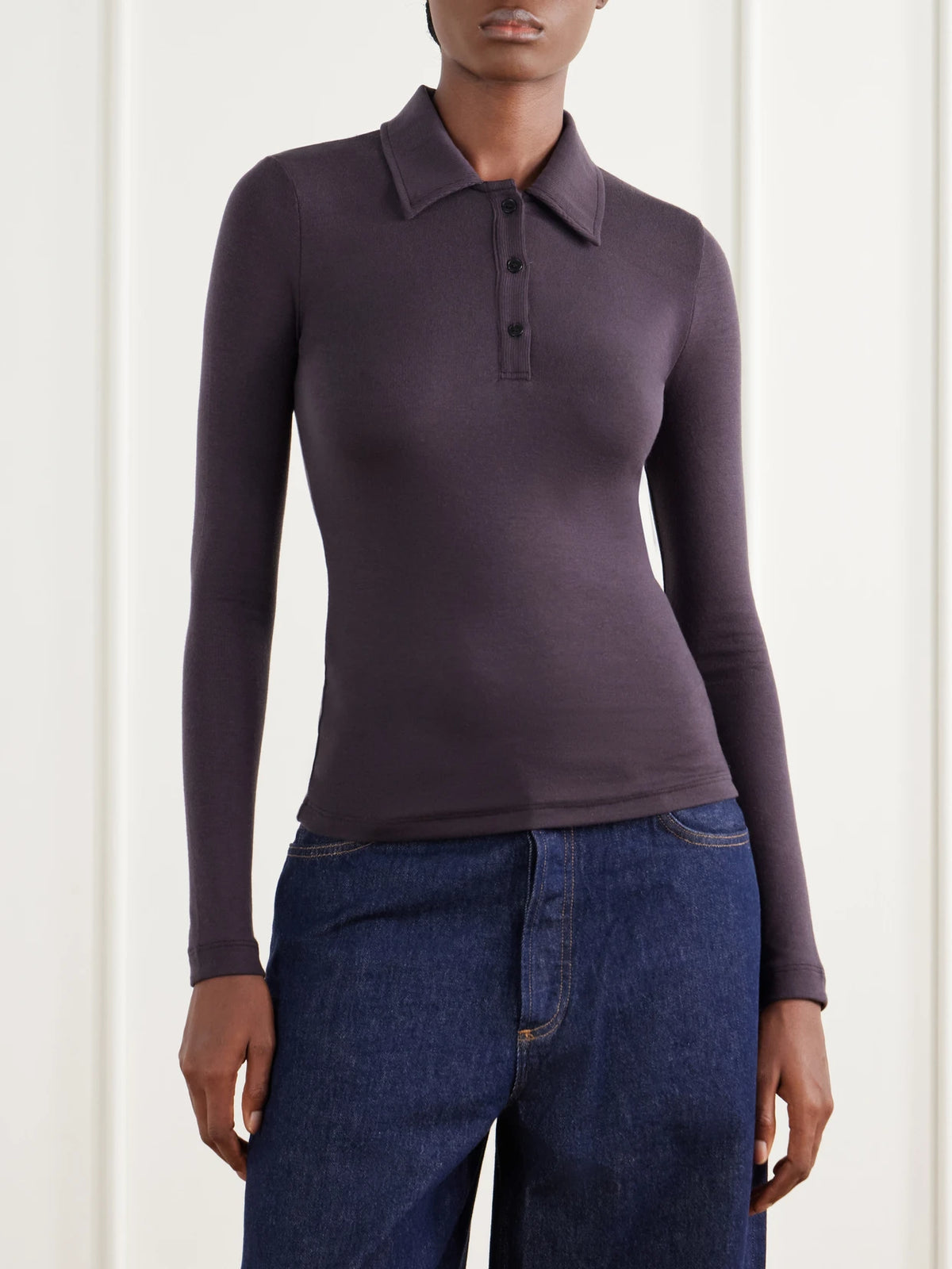AGOLDE Amos Stretch-lyocell Polo Shirt