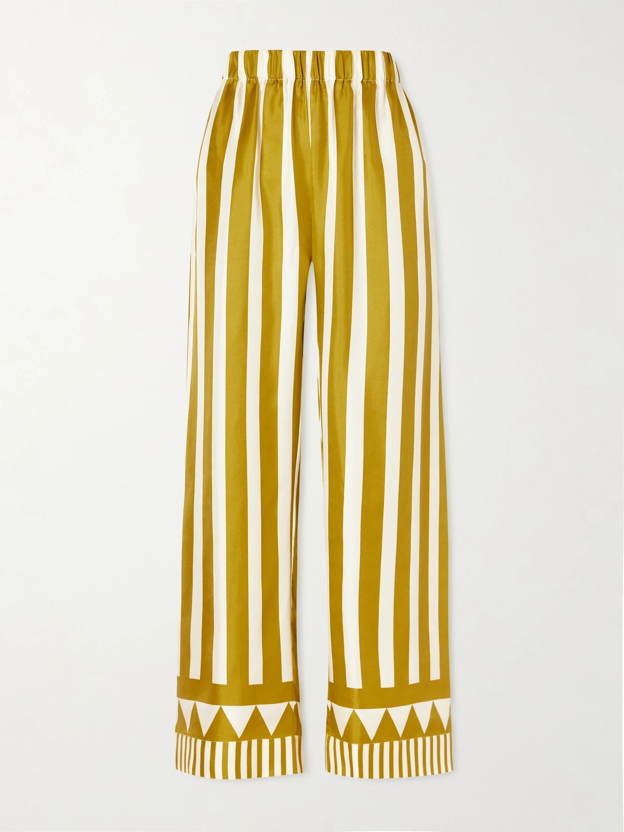 Pacha Striped Silk-twill Straight-leg Pants
