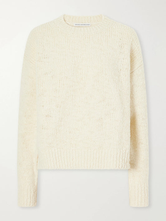 Studio Nicholson Maele Bouclé Merino Wool-blend Sweater