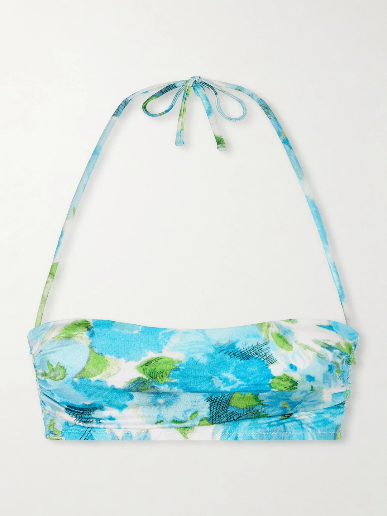 Floral-print Bandeau Bikini Top