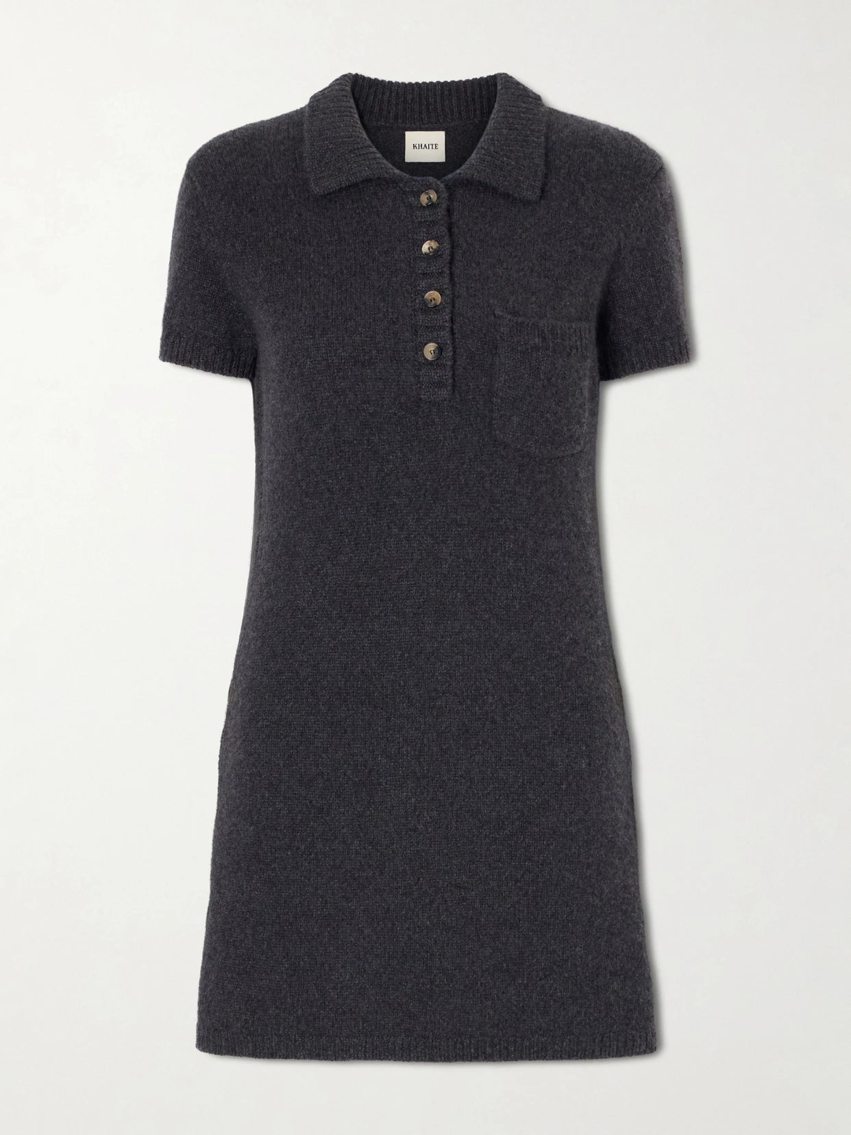 Nehra Cashmere-knitted Polo Mini Dress