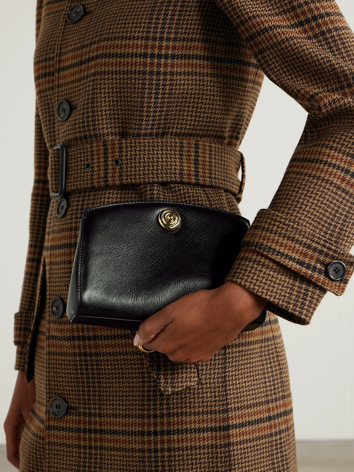 Image of Bags. Product name - Leather Clutch in Black colour by brand - Liffner