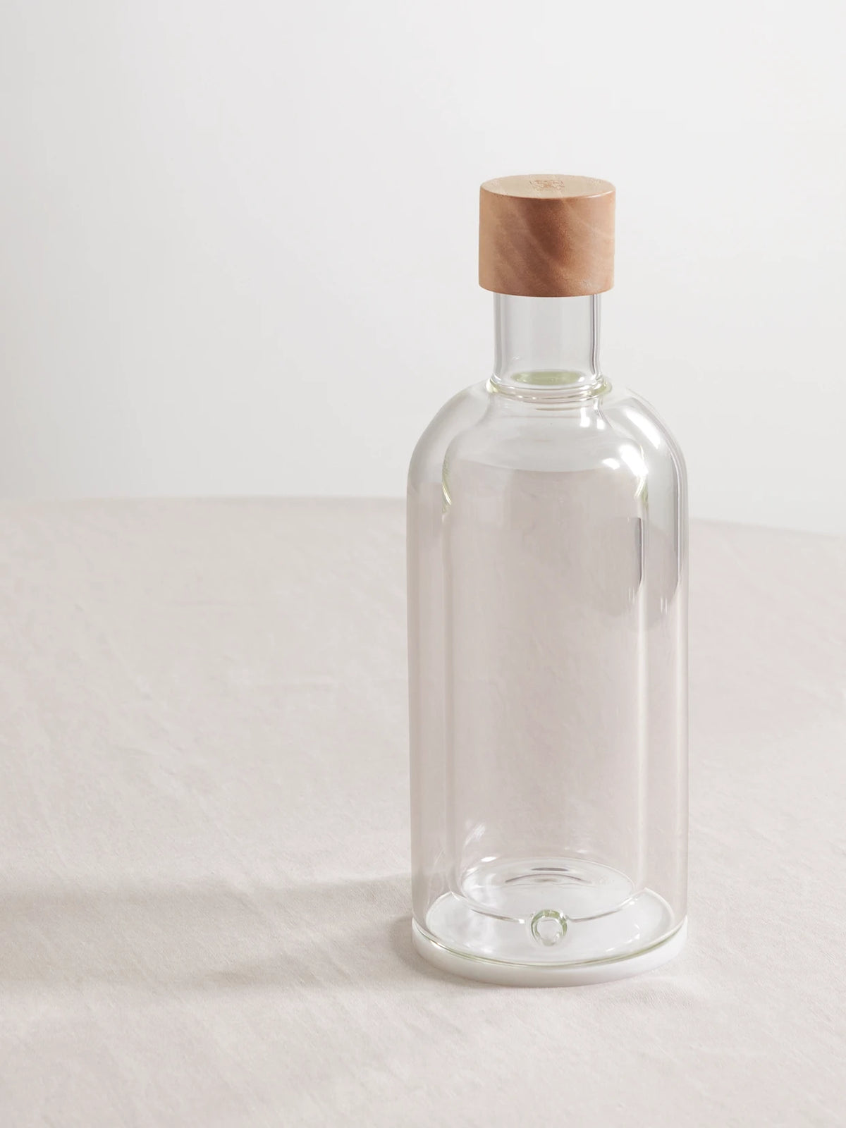 Glass And Walnut Wood Bottle
