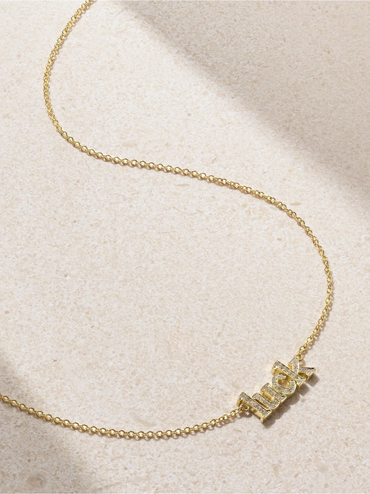 Luck 18-karat Gold Diamond Necklace