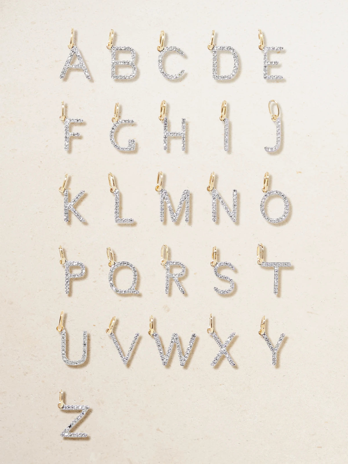 Initial 9-karat Gold Diamond Necklace