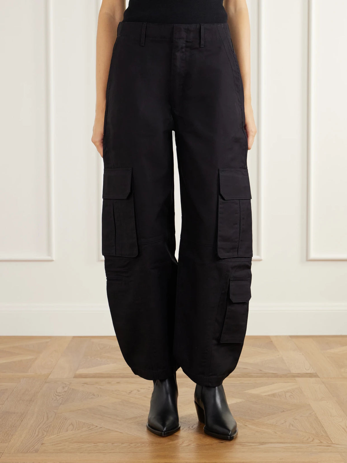 AGOLDE Ambika Utility Cotton-sateen Barrel-leg Pants