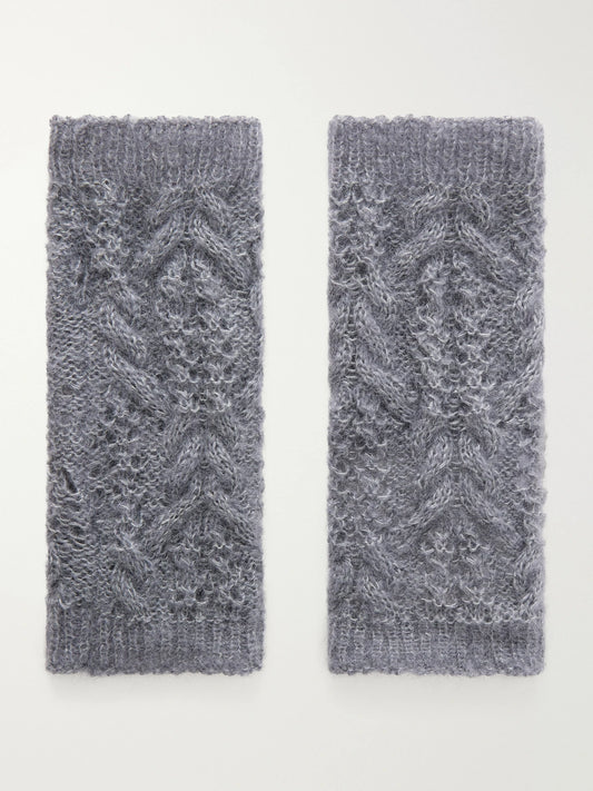 Pauline Dujancourt Lotta Cashmere And Silk-blend Gloves