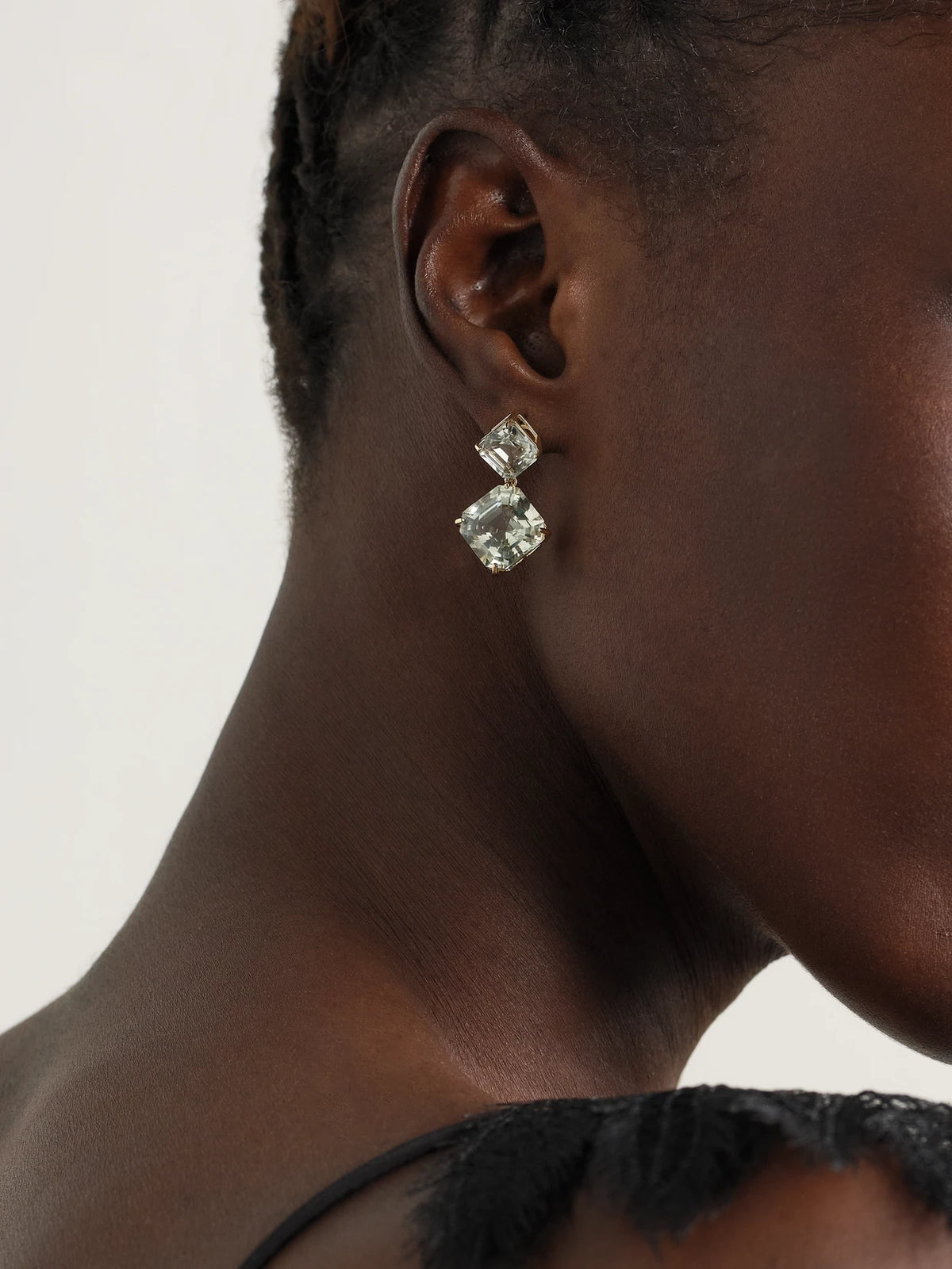 Image of Earrings. Product name - 14-karat Gold Amethyst Earrings in Multi colour by brand - Mateo