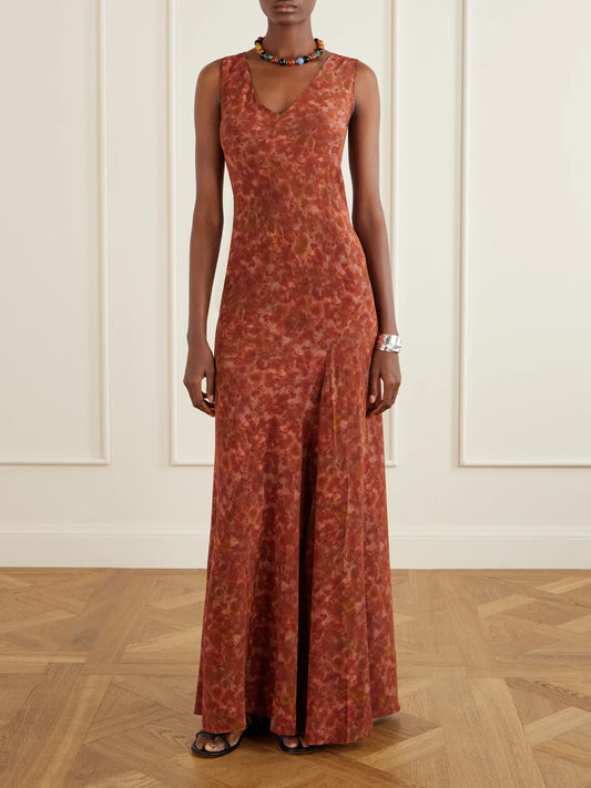 Irina Silk-chiffon Maxi Dress