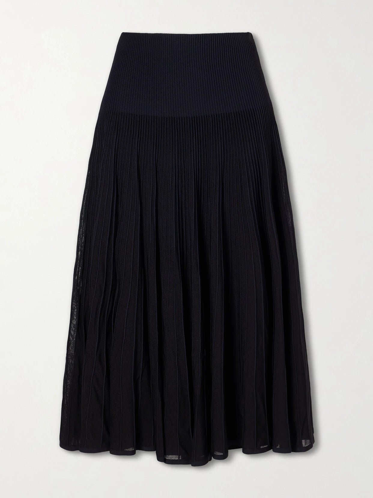 Celia Ribbed-knit Midi Skirt