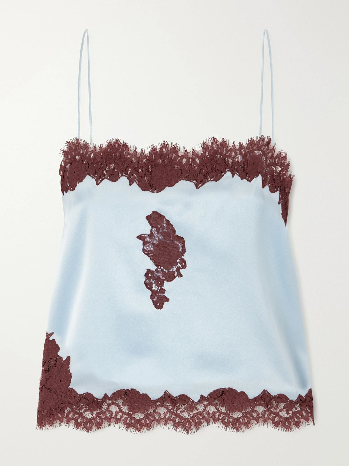 DÔEN Avelaine Lace-trimmed Silk-satin Cami