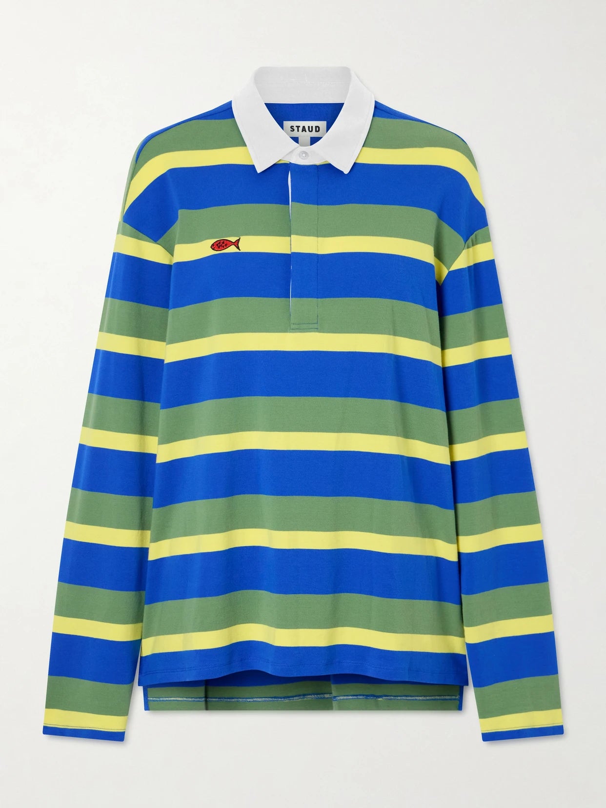 +da Adolfo Gavin Striped Logo-embroidered Cotton-blend Shirt